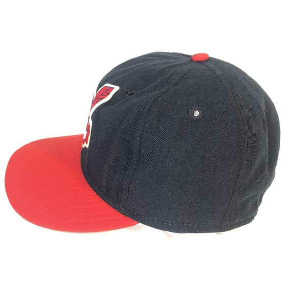 Vintage Cleveland Indians New Era Hat Pro Model USA Chief Wahoo Fitted Sz 7 1/4 - Picture 2 of 10